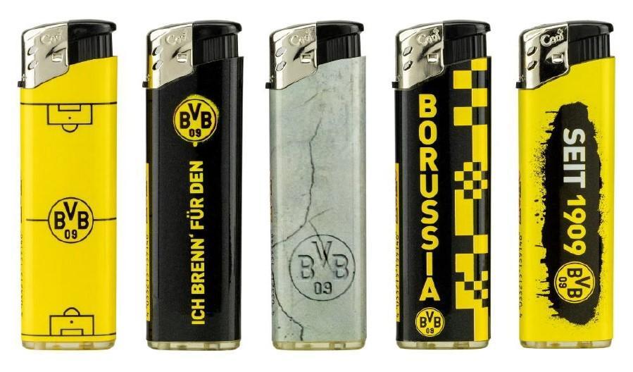 BVB 09 Borussia Dortmund Mehrweg Piezo Feuerzeug 50 x 1 Feuerzeug