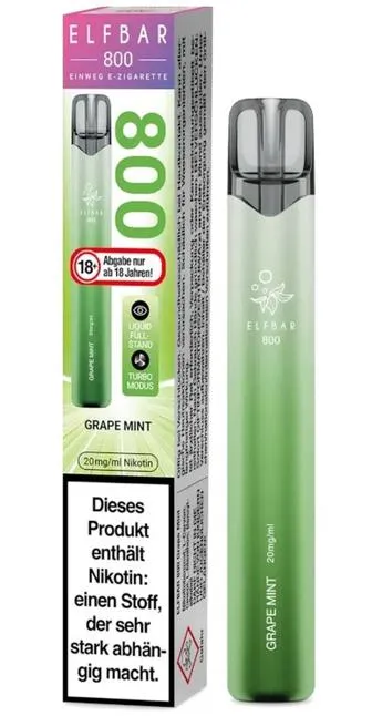 ELFBAR 800 Grape E-Shisha 20mg/ml Nikotin