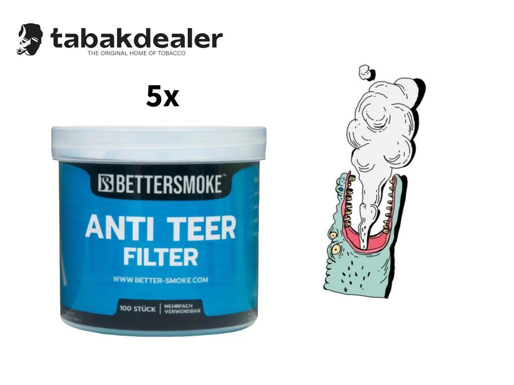 5x Bettersmoke Anti Teer Filter 