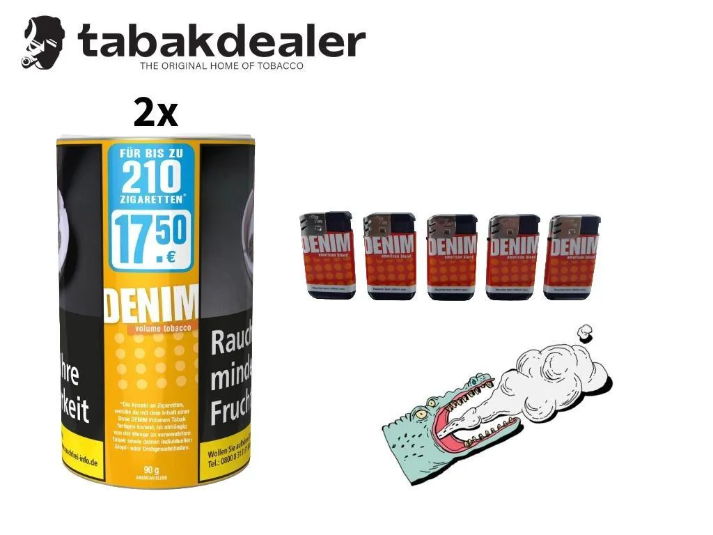 2x Denim Volumentabak 90g