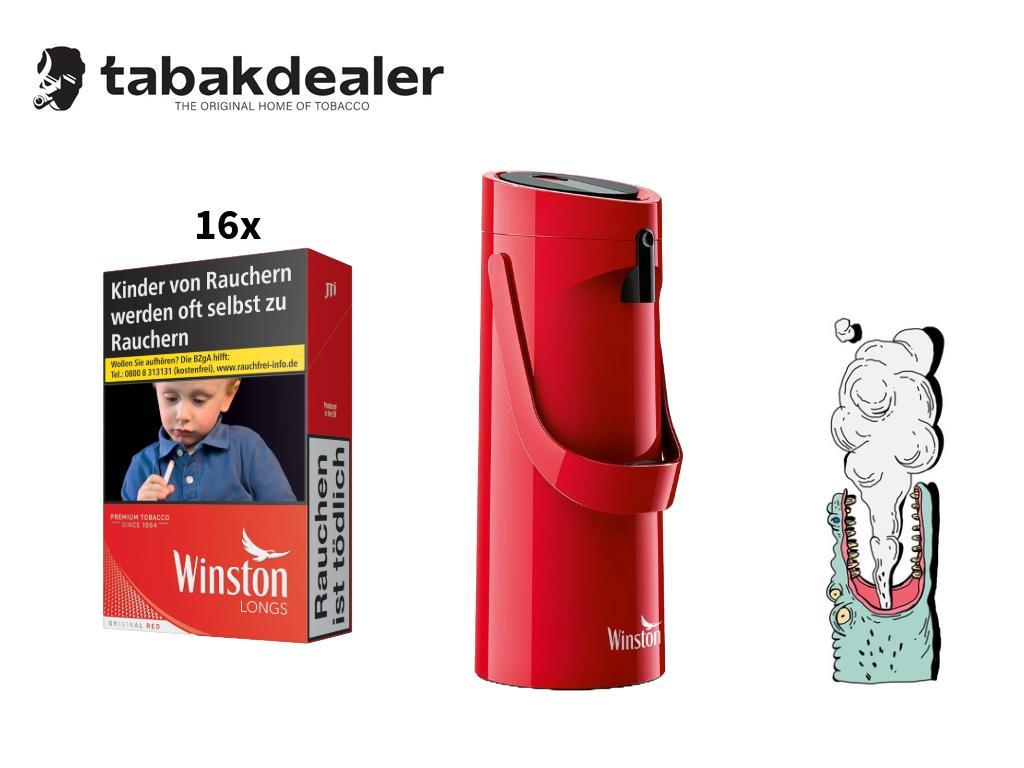 16x Winston Red 100´s XXL + 1x Kaffeekanne 