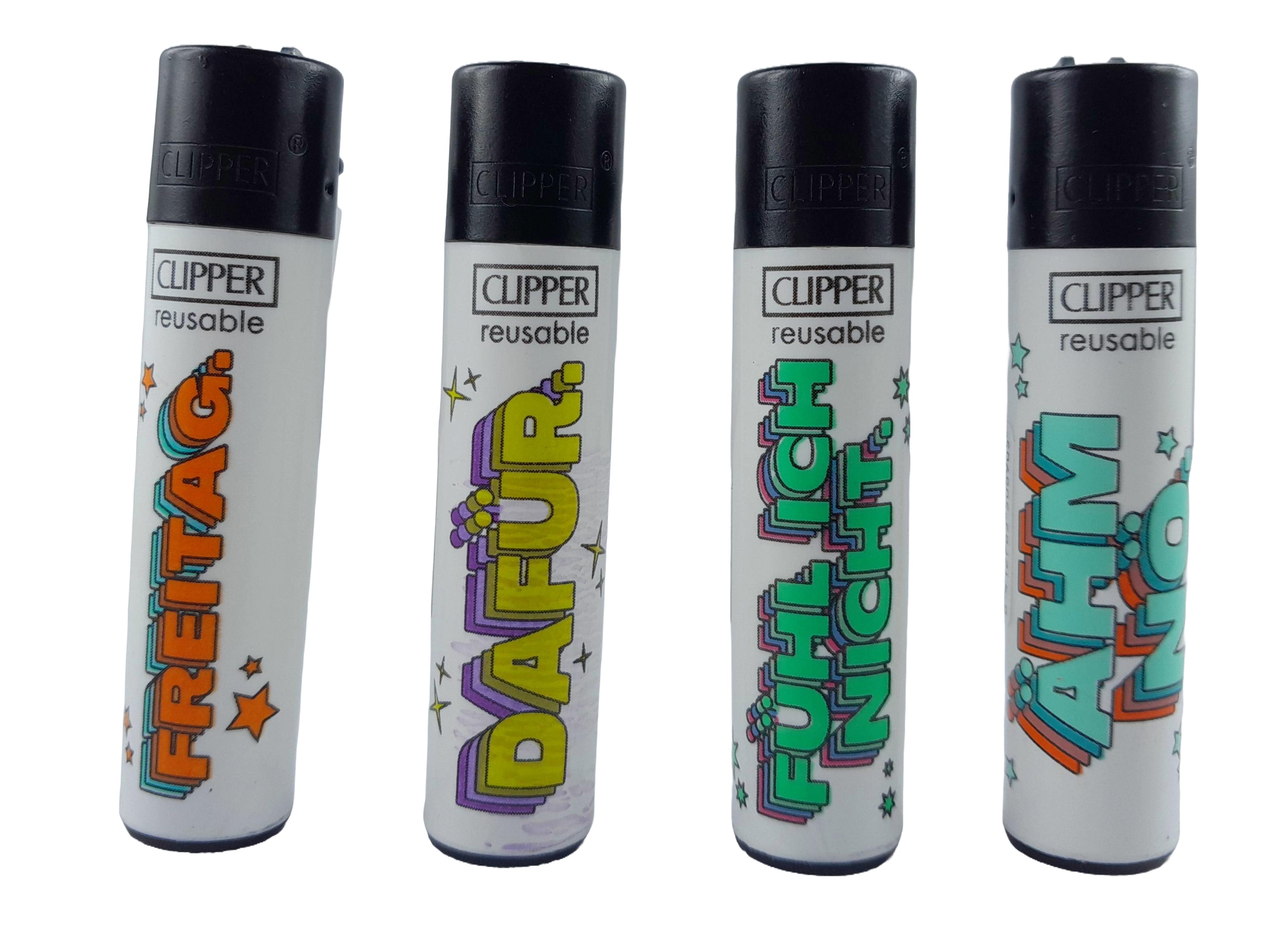 Clipper Mehrweg-Feuerzeug Egal 1 x 4 Stück