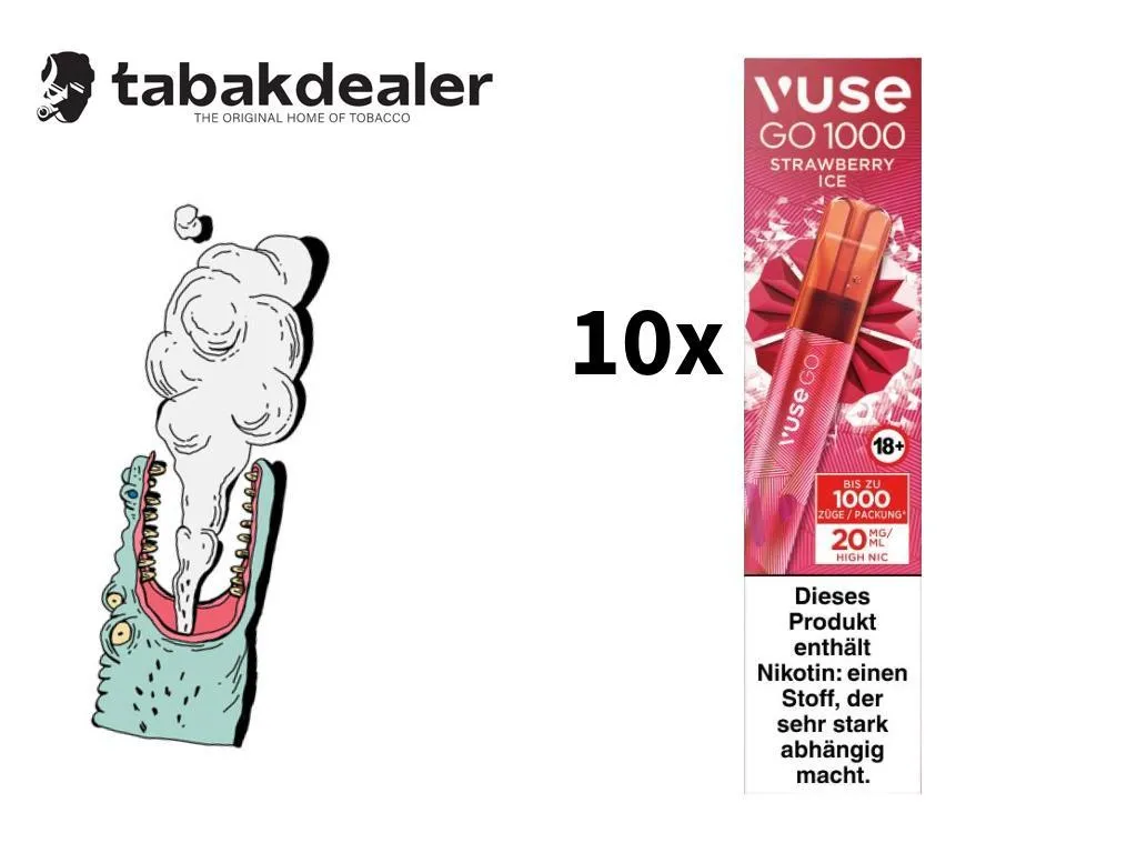 Vuse GO 1000 Strawberry Ice 10er