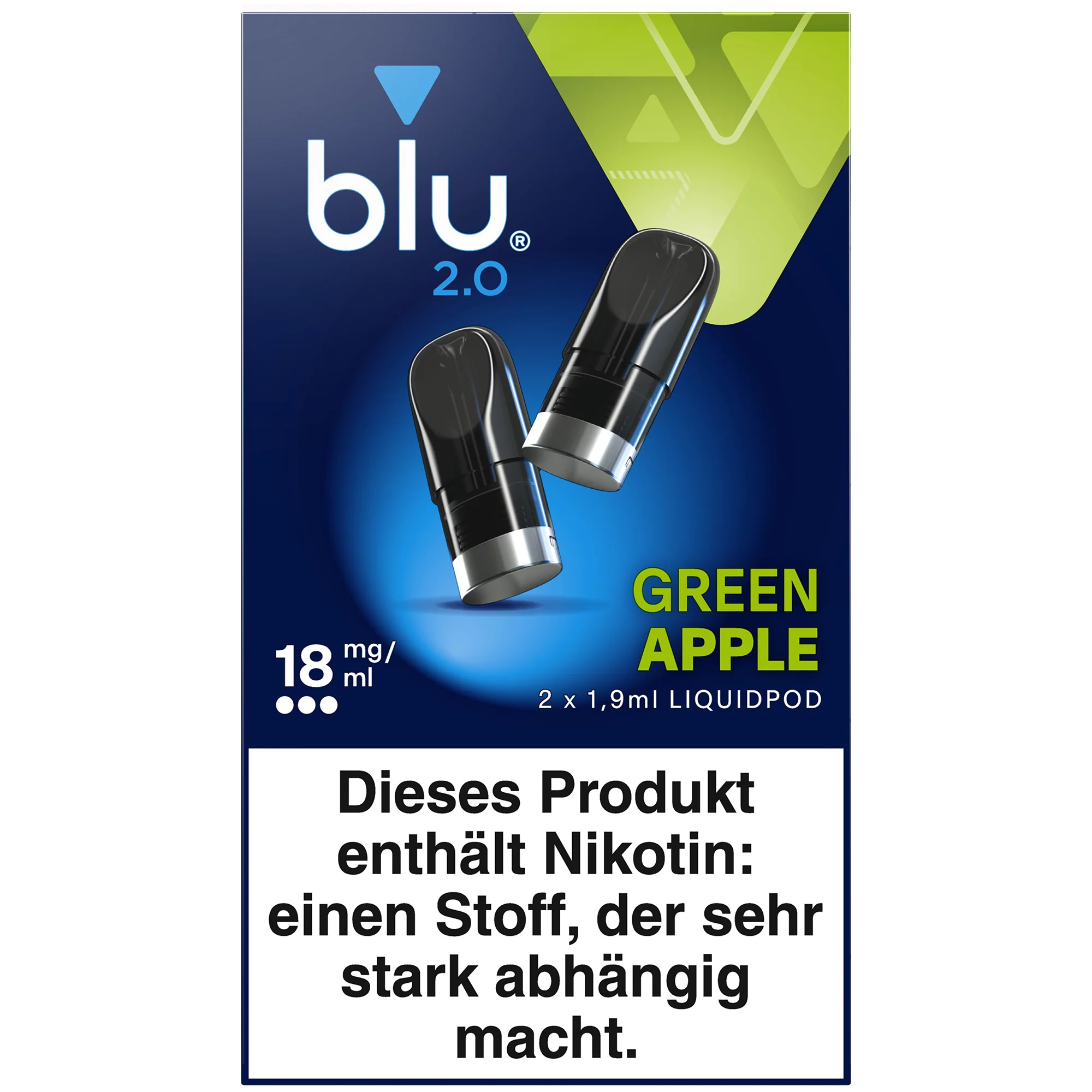blu 2.0 Liquidpod Green Apple 18mg/ml