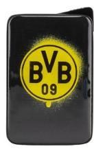BVB 09 Borussia Dortmund Piezo Metallfeuerzeug schwarz mit gelben Logo