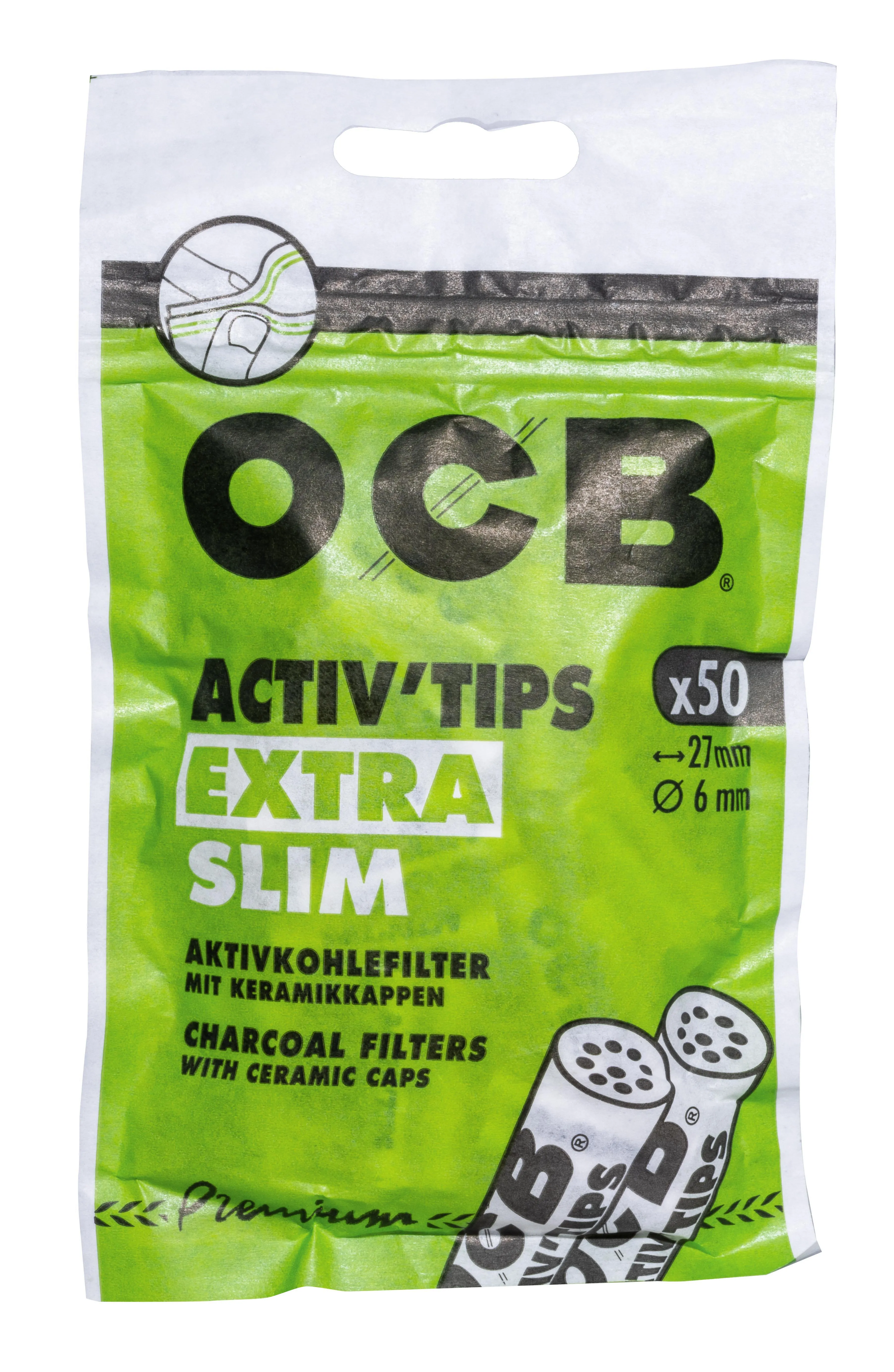 OCB Activ Tips Extra Slim 6mm 1 x 50 Stück