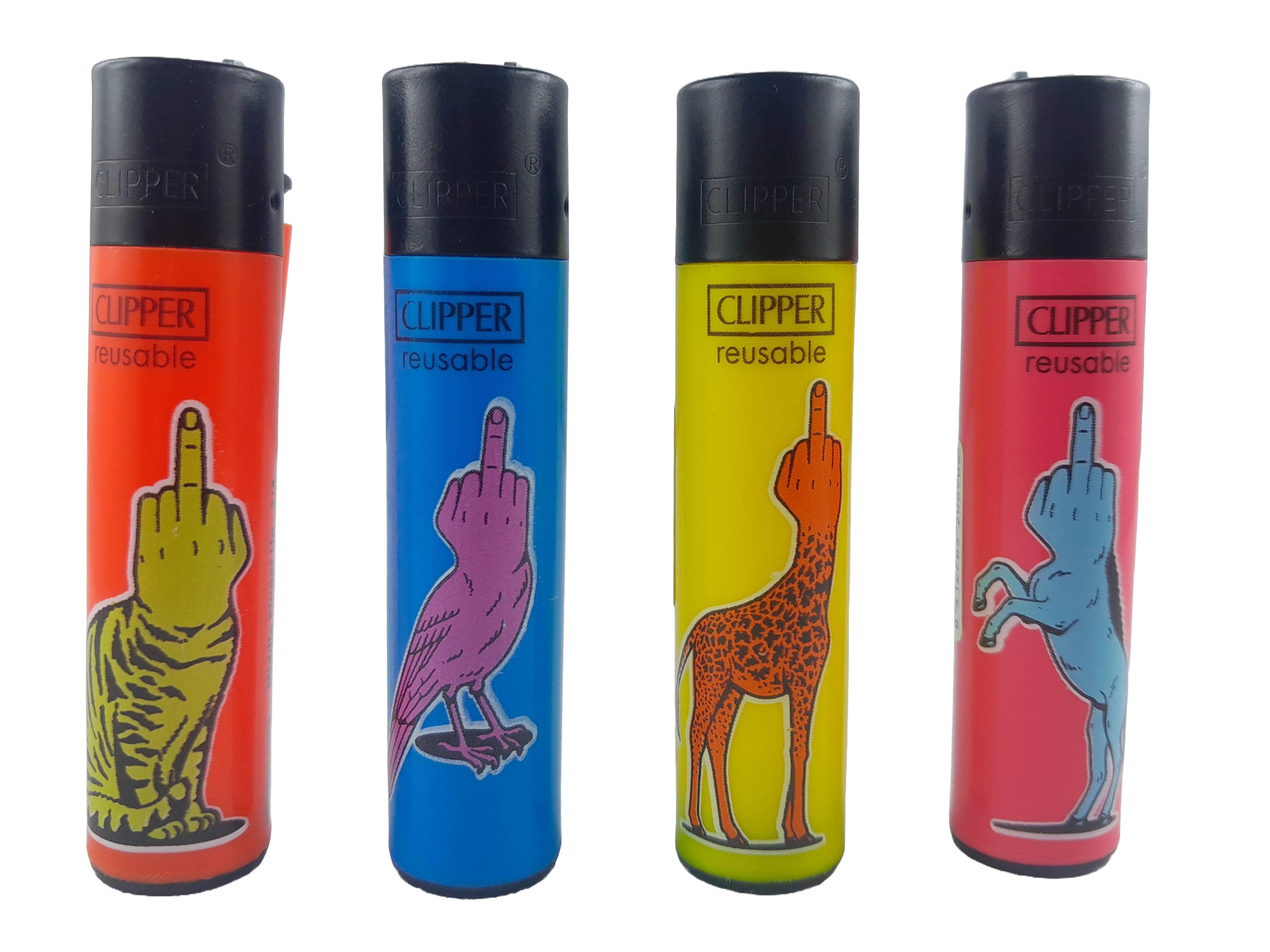 Clipper Mw. -Feuerzeug Middlefinger up 1 x 4 Stück
