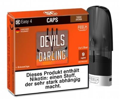 Easy 4 Caps Devils Darling (Tabakaroma) 9mg/ml Niktoin ( 2 Stück pro Packung )  