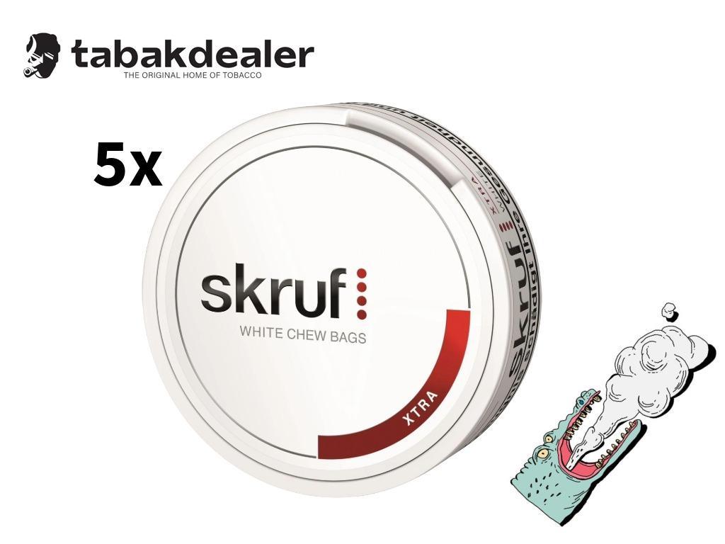 5x Skruf XTRA White 5 x 20g