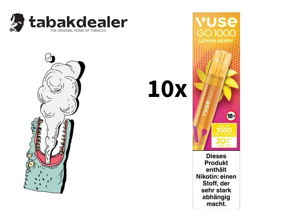 Vuse GO 1000 (Pen) Lemon Berry 20mg 10er