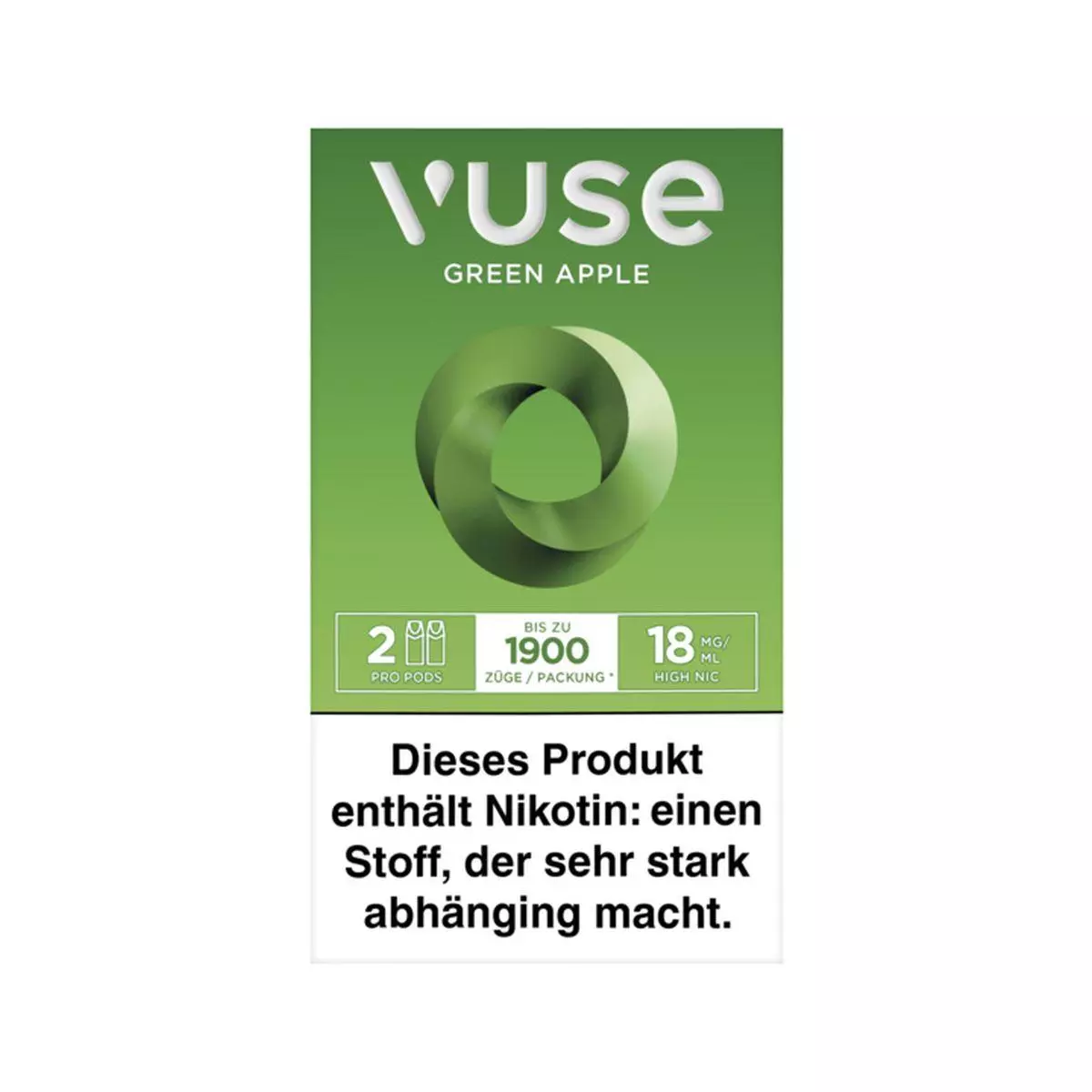 Vuse Pro Caps Green Apple 18mg/ml 1 x 2 Caps