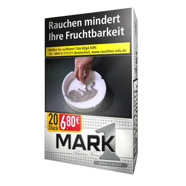 Mark 1 White & Silver 10 x 20 Zigaretten