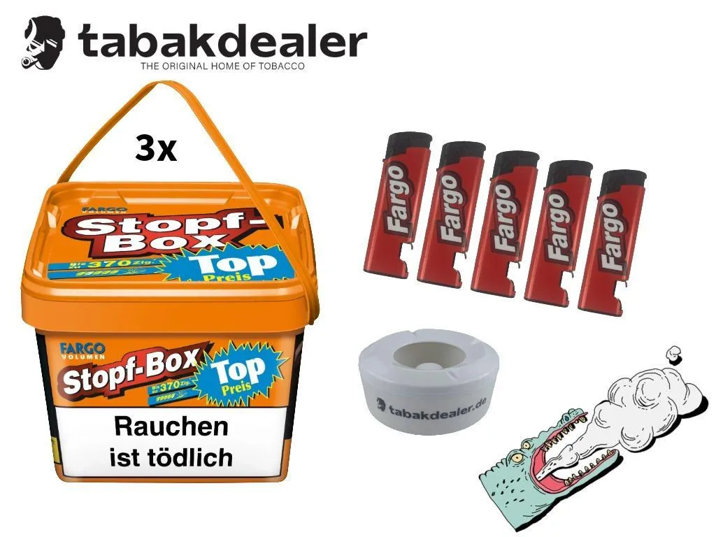 3x Fargo Stopf-Box Volumentabak 150g