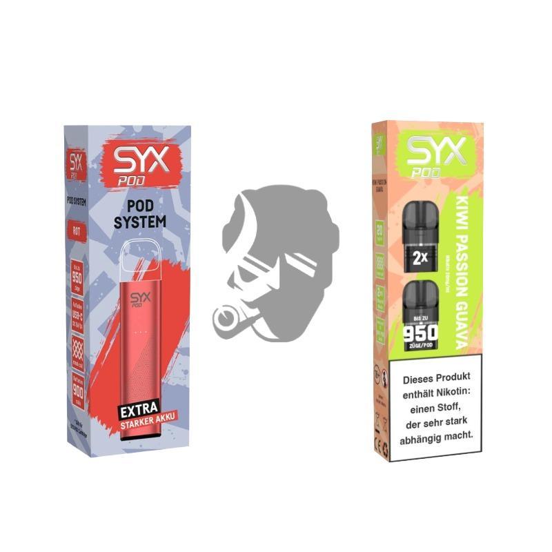 SYX Pod Red + Cartridge Kiwi Passion Guava SYX Pod Red + Cartridge Kiwi Passion Guava