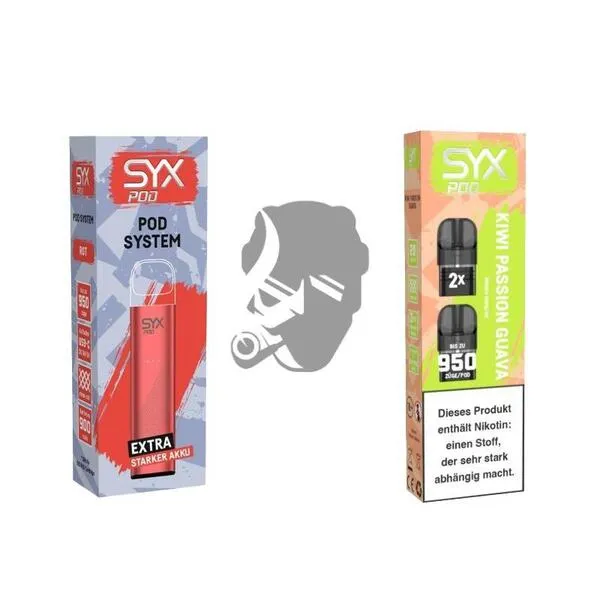 SYX Pod Red + Cartridge Kiwi Passion Guava