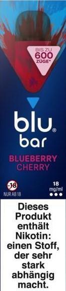 blu bar blueberry Cherry 18mg