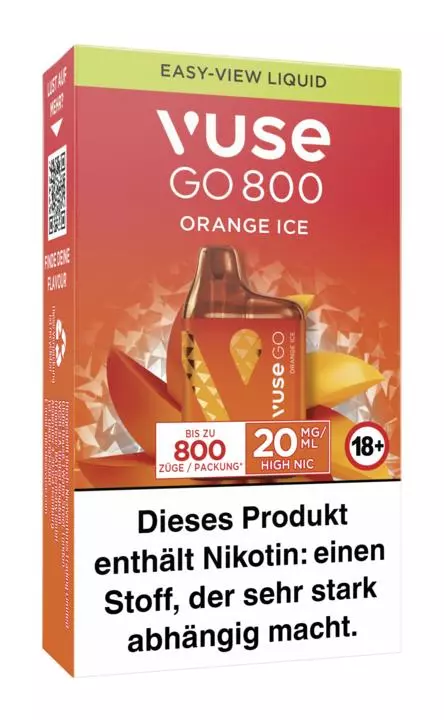 Vuse GO 800 (BOX) Orange Ice 20mg/ml Nikotin