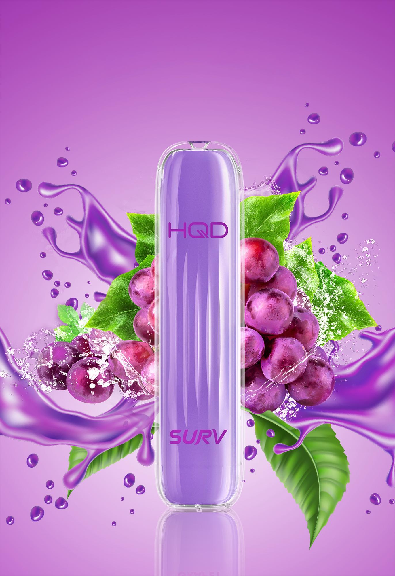 HQD SURV Grapey E-Shisha Einweg 18mg/ml Nikotin