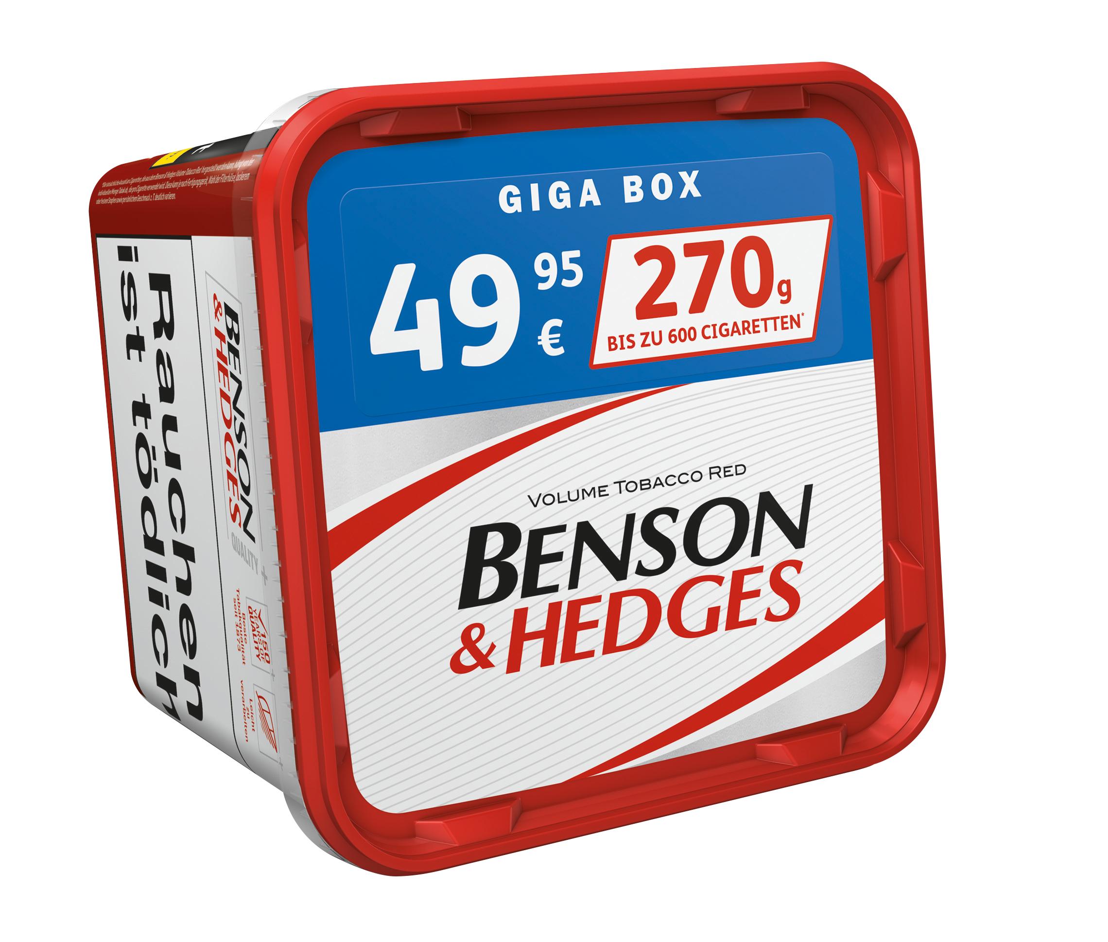 Benson & Hedges Volumentabak Red Giga Box 1 x 270g Tabak