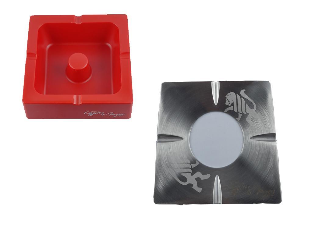 L&M Aschenbecher Silber / Rot