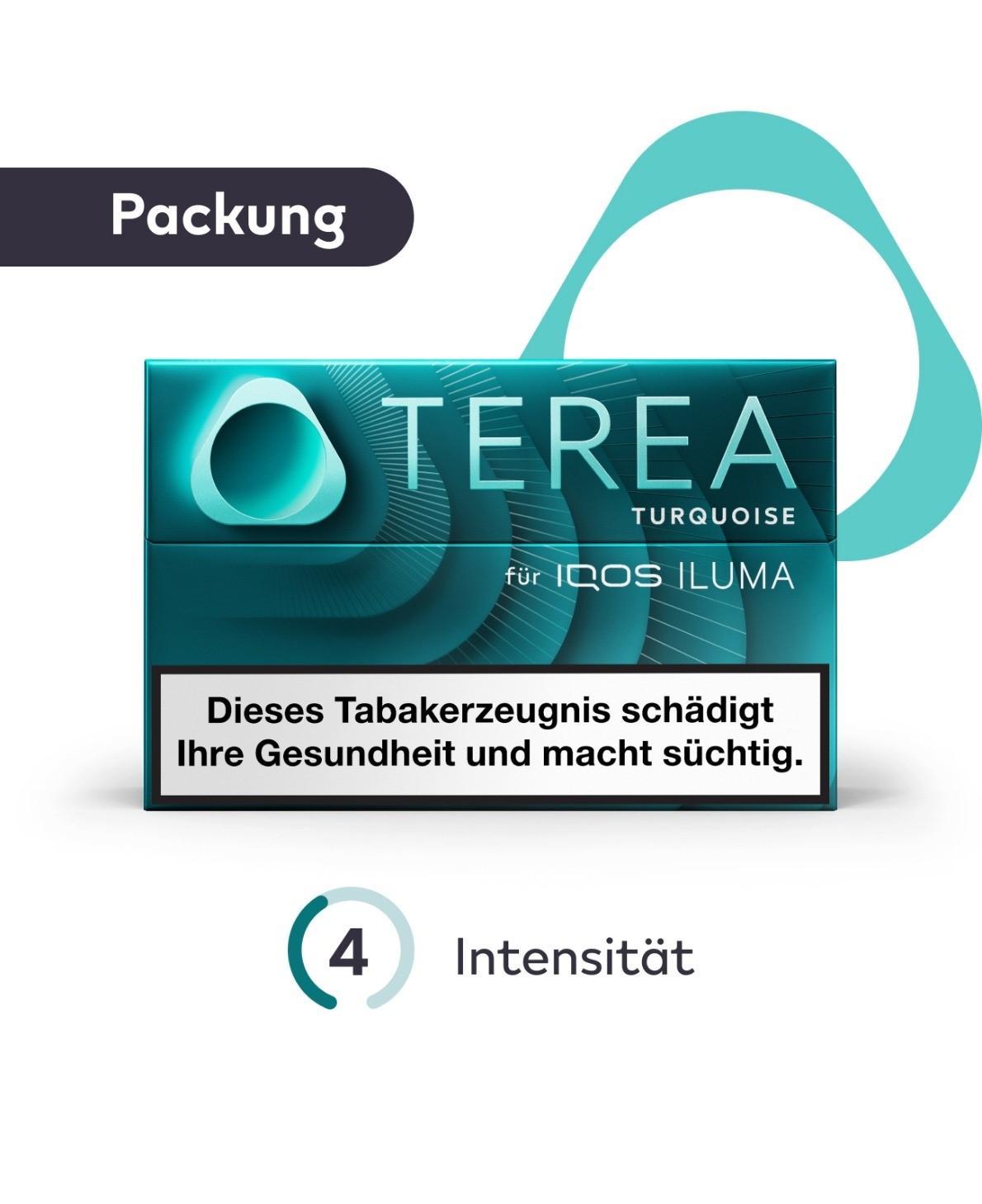 Terea Turquoise Tabaksticks Packung