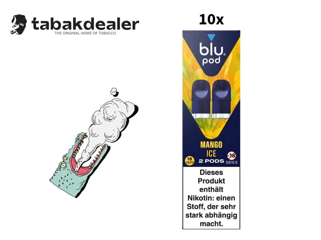 10x blu Pod Mango Ice 18mg/ml