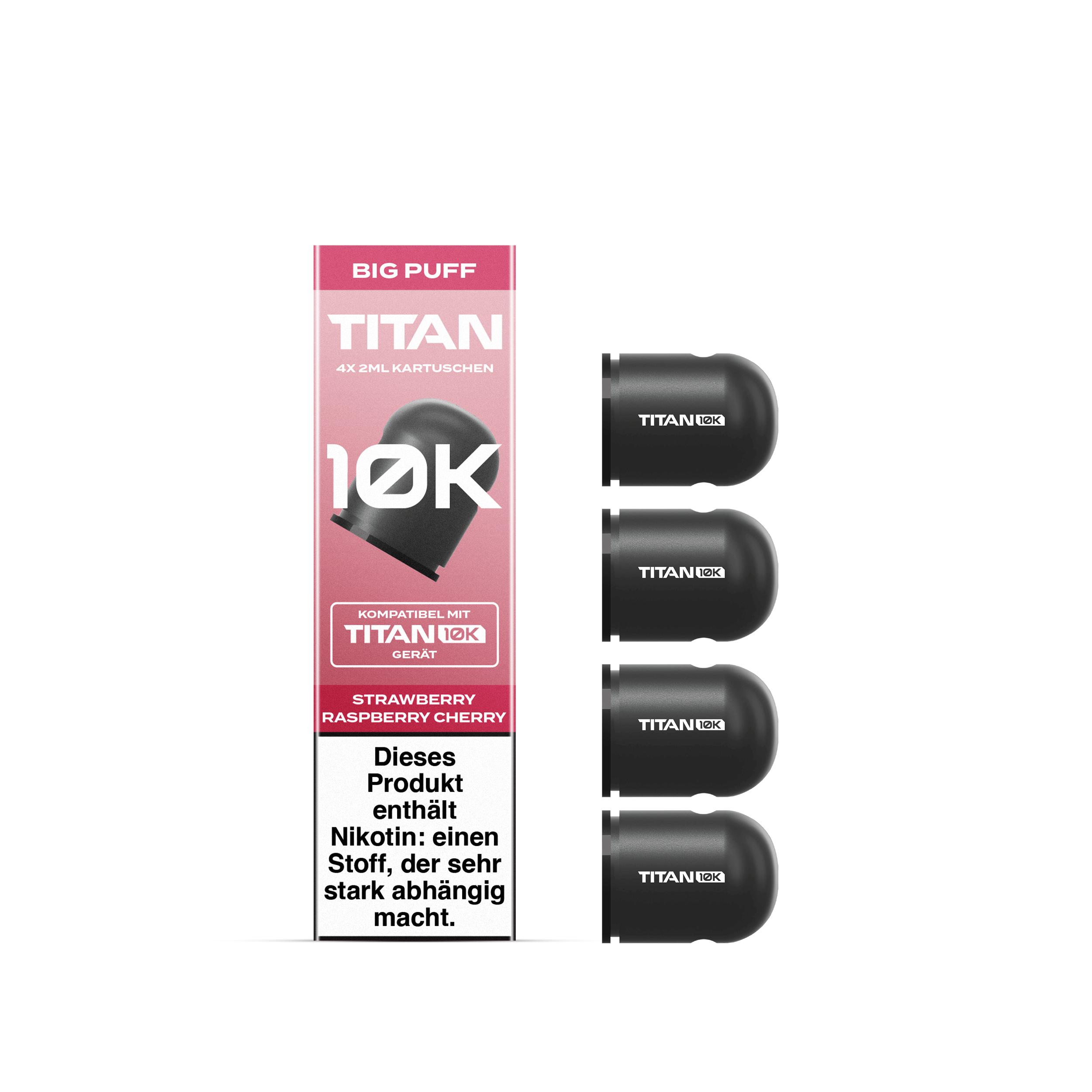Titan 4 x 2ml Caps Strawberry Raspberry Cherry
