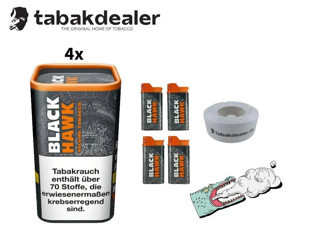 4x Black Hawk Volumentabak 90g