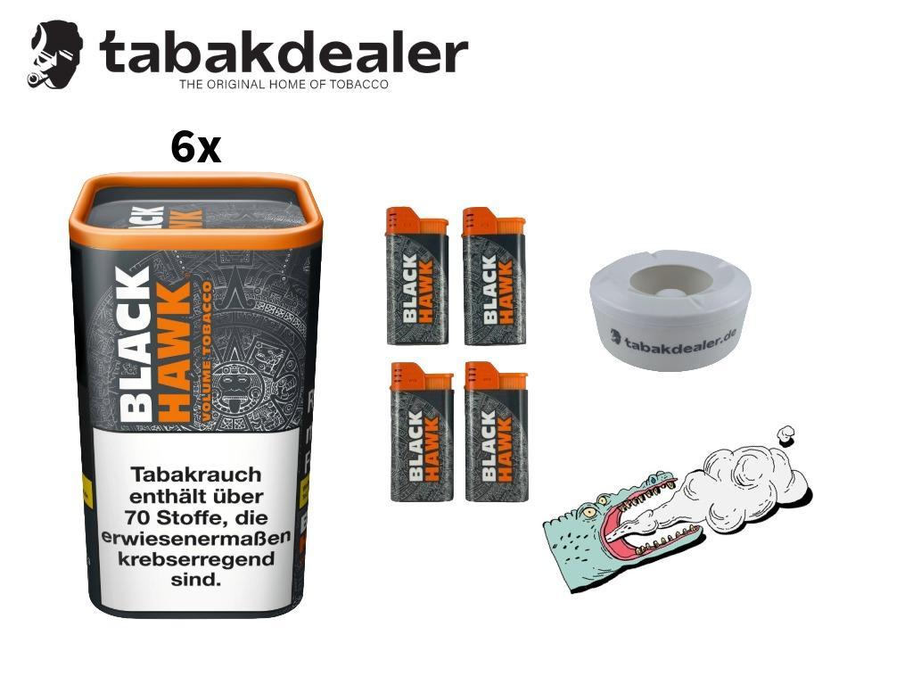 6x Black Hawk Volumentabak 90g 6x Black Hawk Volumentabak 90g