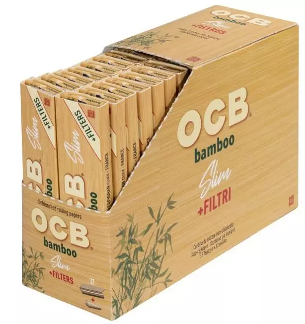 OCB Bamboo Slim+Tips 32x32 Drehpapier 32 x 32 Blättchen