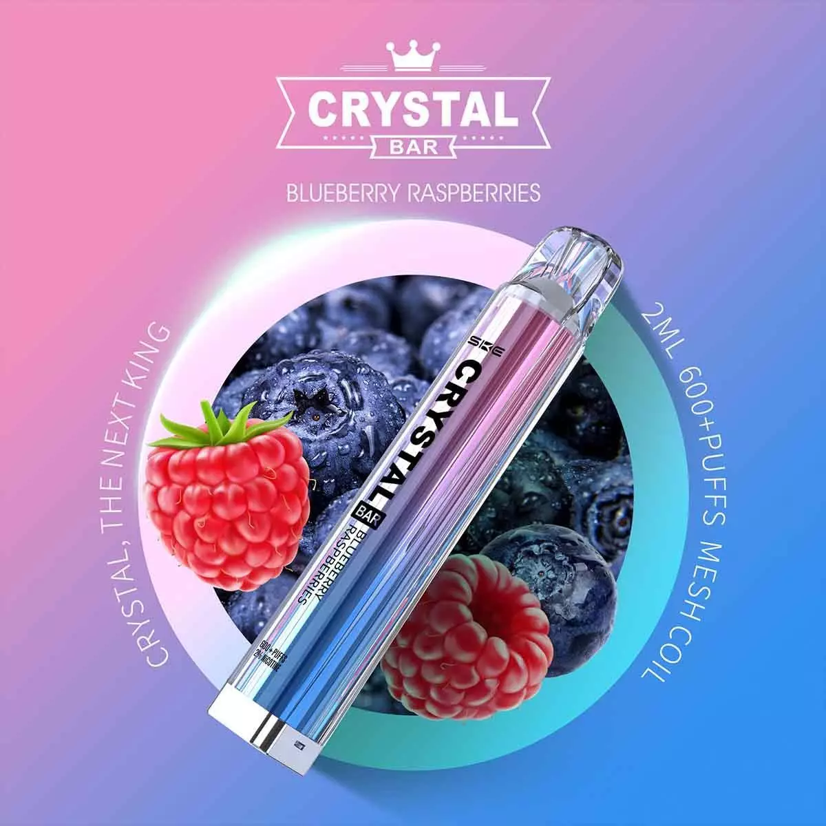 SKE Crystal Bar Blueberry Raspberry 20mg/ml Nikotin