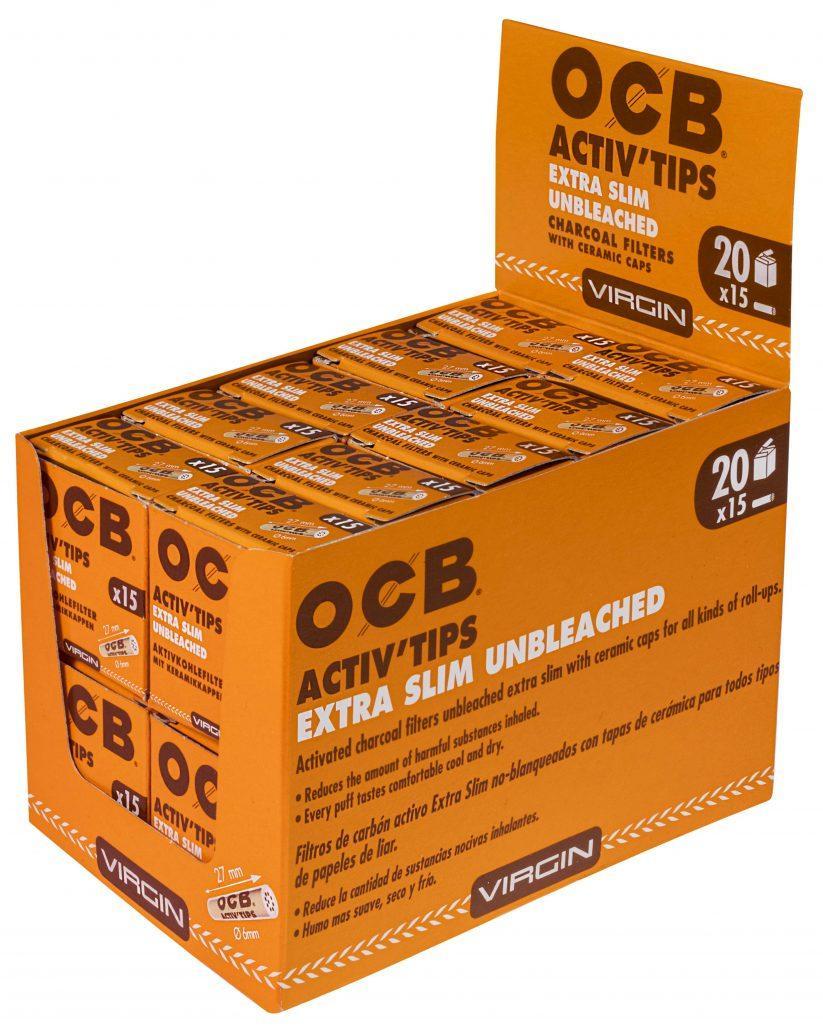 OCB Activ'Tips Extra Slim Unbleached 6mm 20 x 15 Stück 20 St