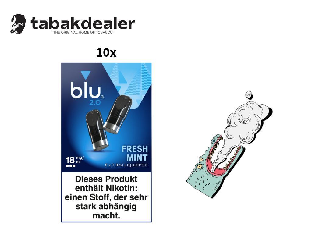 10x blu 2.0 Liquidpod Fresh Mint 18mg/ml 