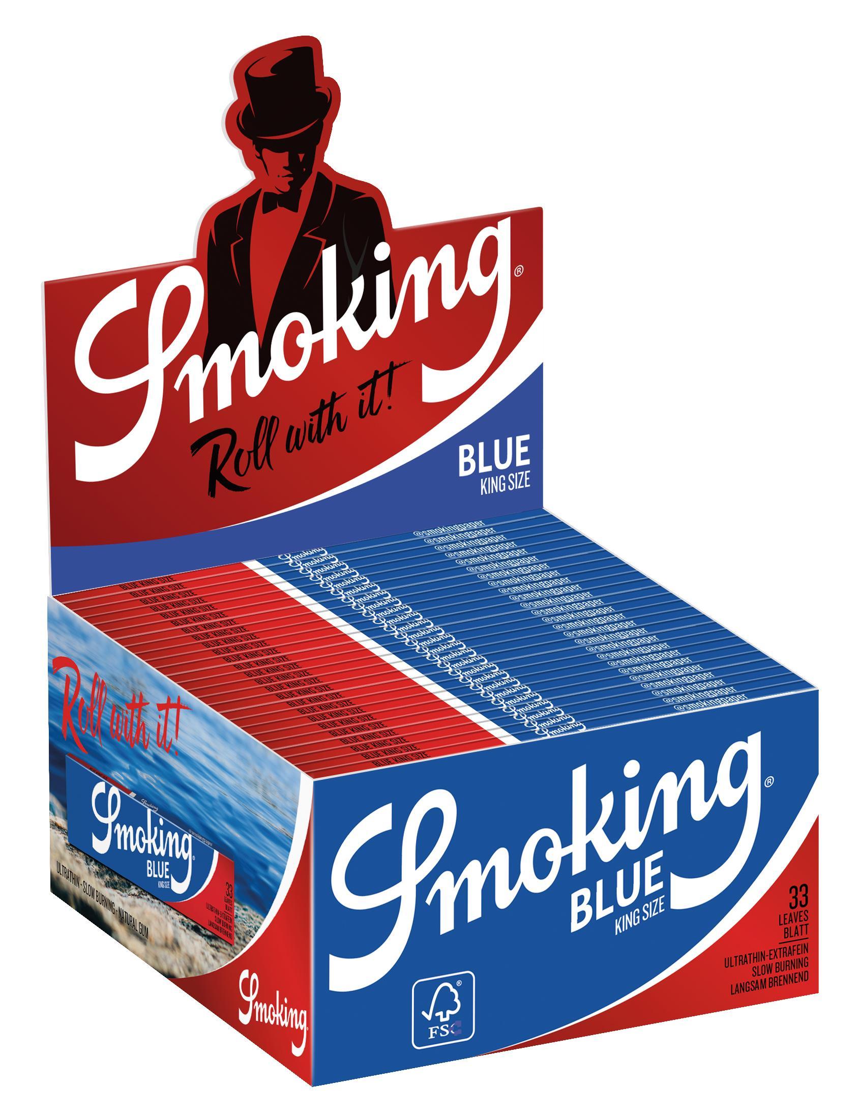 Smoking Kingsize Blue 50 x 33 Blättchen