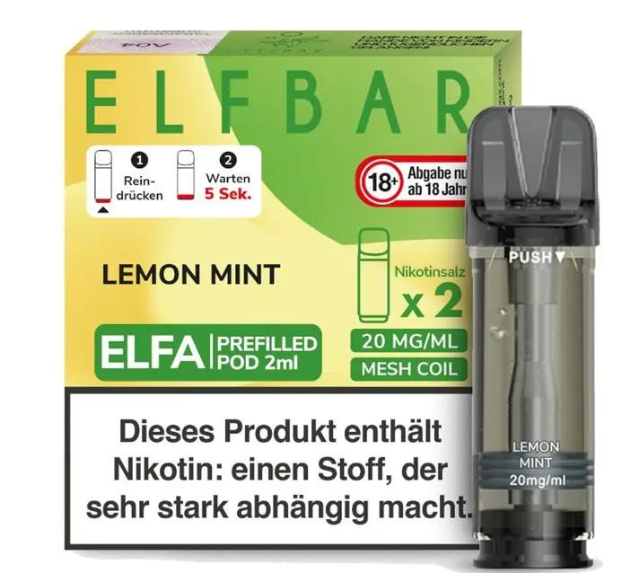 ELFBAR Elfa Pod Lemon Mint 20mg/ml