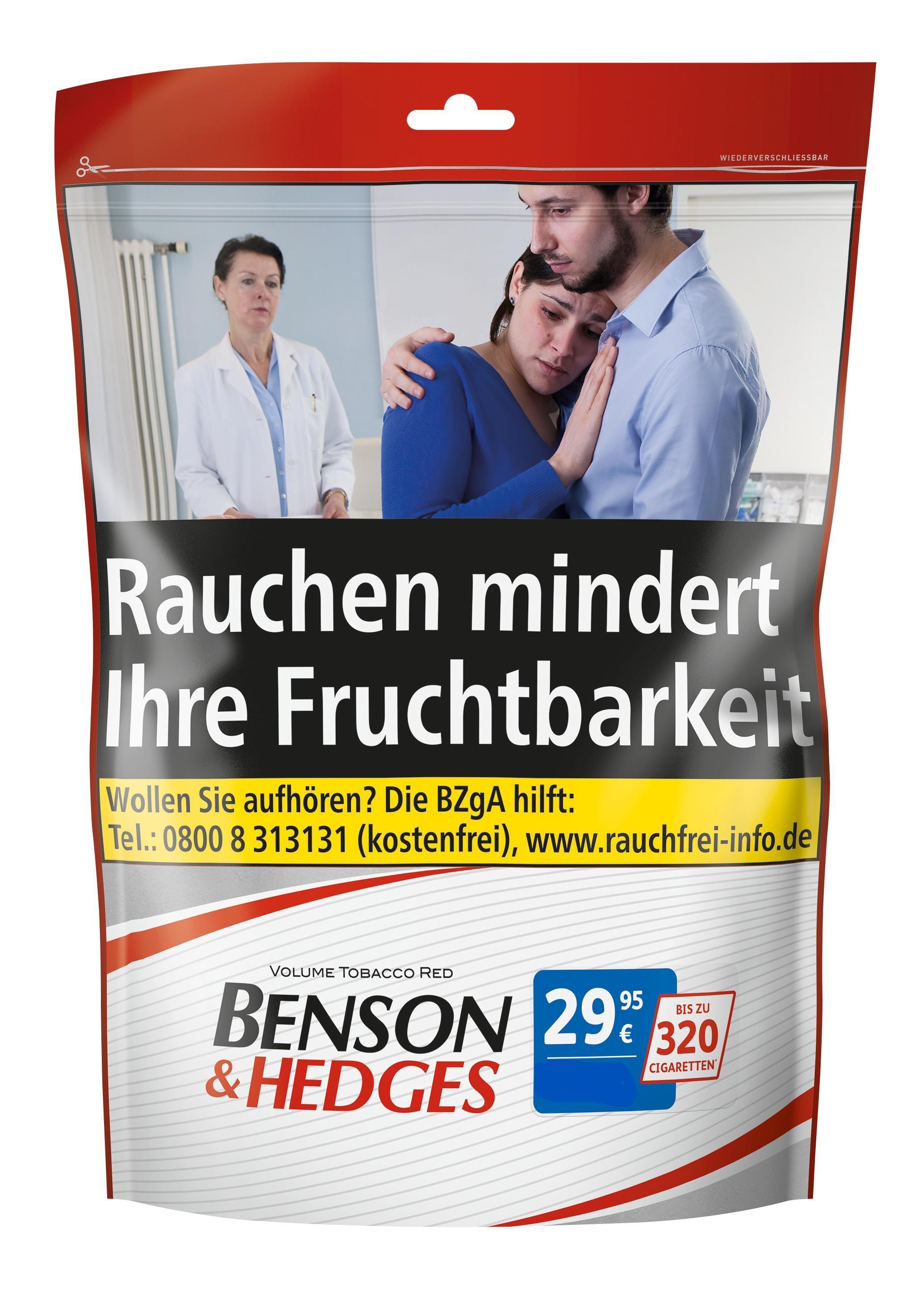 Benson & Hedges Volumentabak Red Zip Bag 1 x 135g Tabak