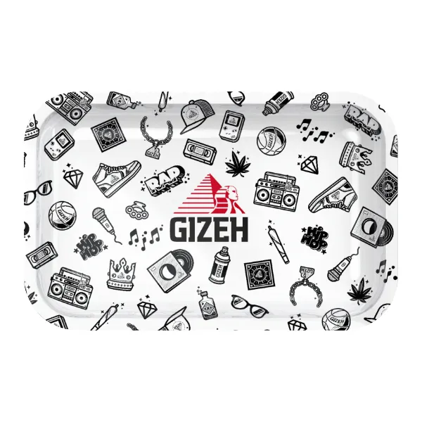 GIZEH Metal Tray M Comic white 1 Stück