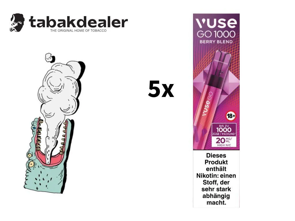 Vuse GO 1000 E-Shisha Berry Blend 5er