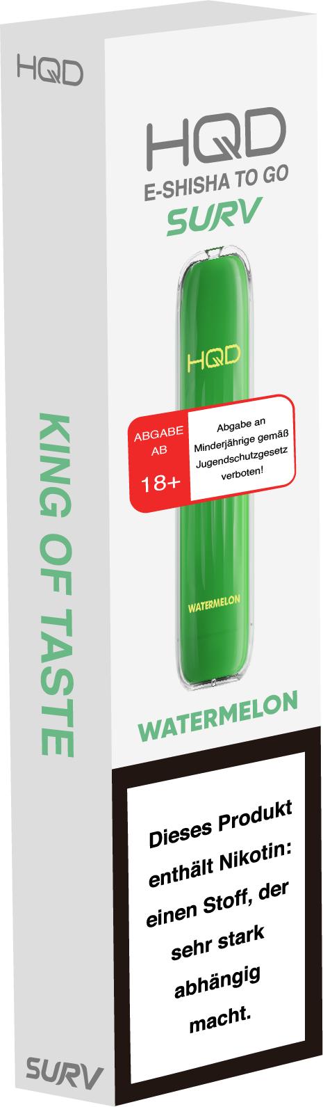 HQD SURV Watermelon E-Shisha Einweg 18mg/ml Nikotin