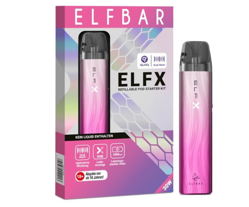 Elfbar-Elfx E-Zigaretten Set Silber-blau 1 Stück