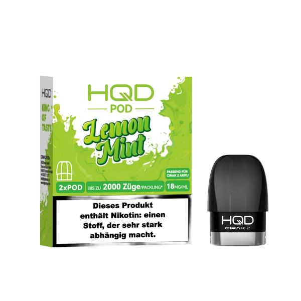 HQD Cirak 2 Pod Lemon Mint 18mg/ml Nikotin HQD Cirak 2 Pod Lemon Mint 18mg/ml Nikotin