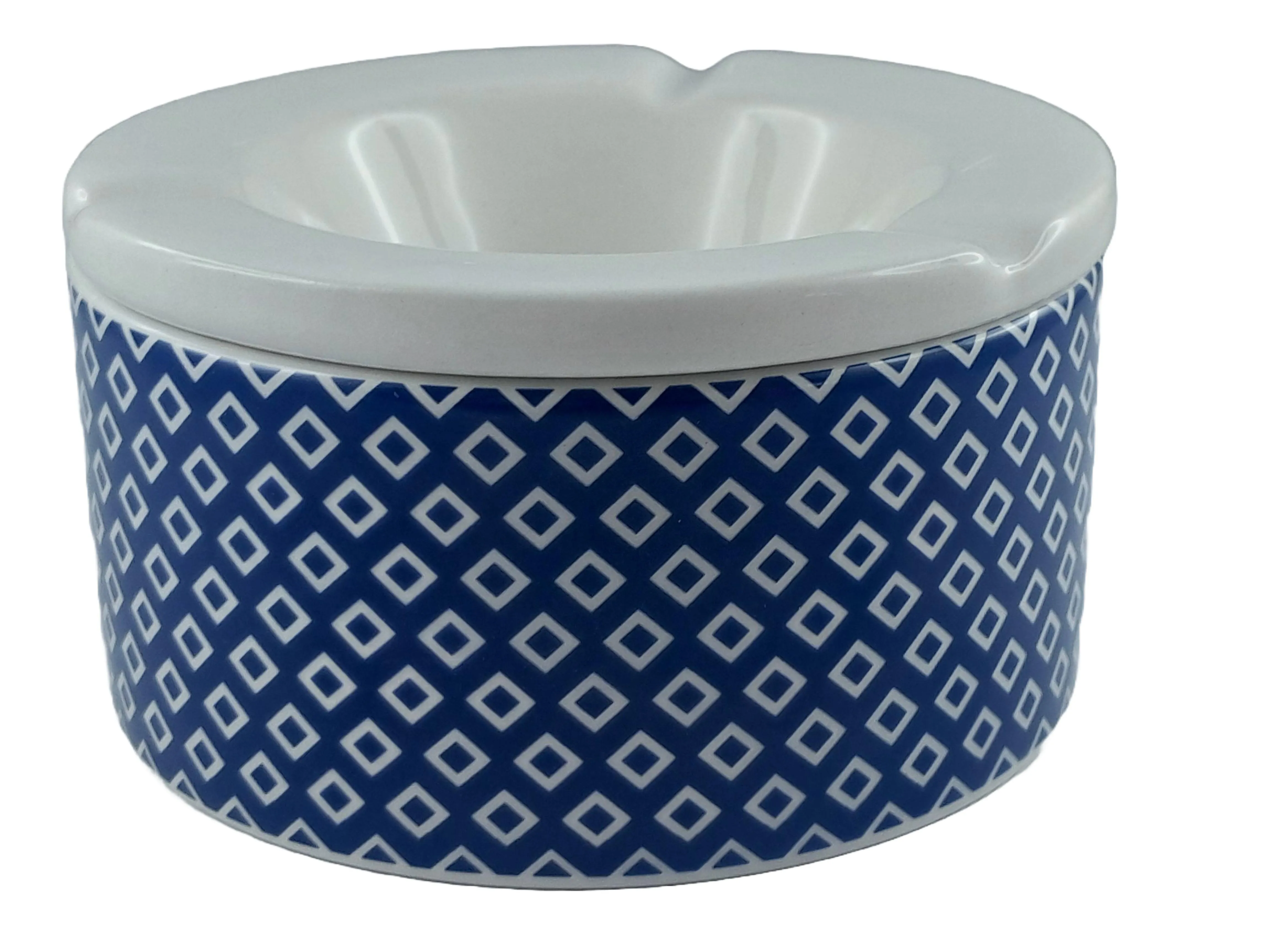 Windascher Keramik "Seventies" Blau/Weiß 1 Stück