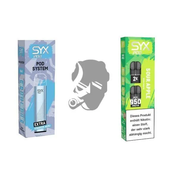 SYX Pod Blue + Cartridge Sour Apple