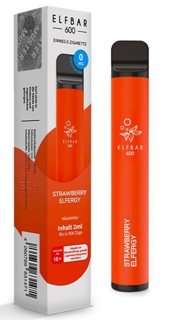 Elf Bar 600 Elfergy Strawberry E-Shisha 0mg/ml Nikotin