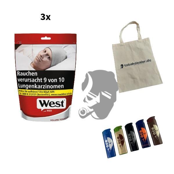 West Red Zip Bag Tabak 195g 