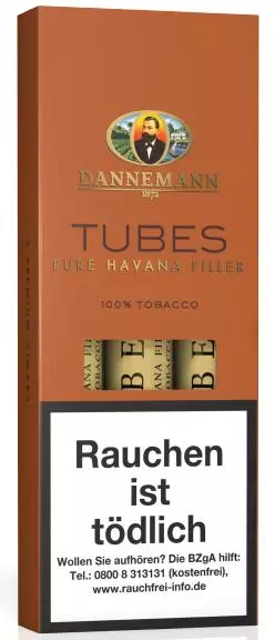 Dannemann Tubes Pure Havana 1 x 3 Stück