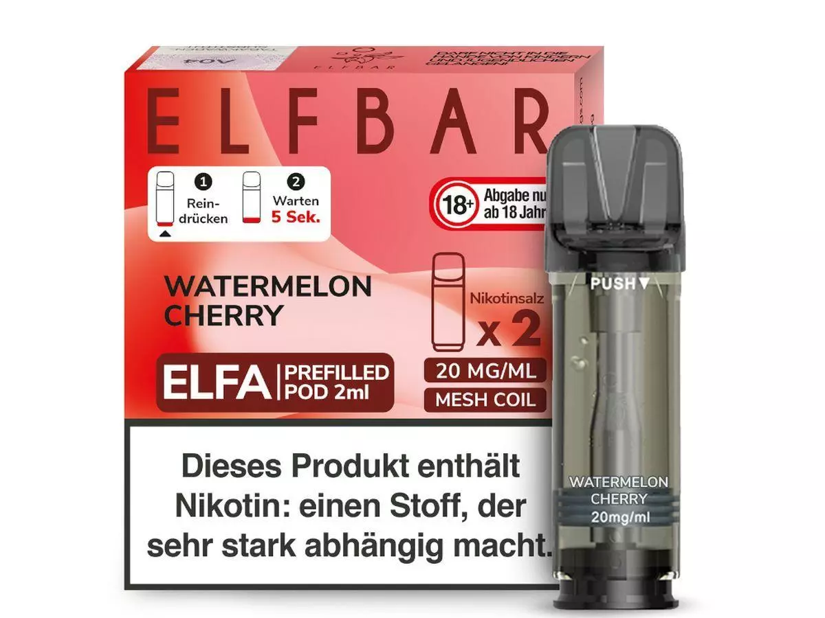 Elfbar Elfa Pod Watermelon Cherry 20mg/ml Nikotin 1 x 2 Pods