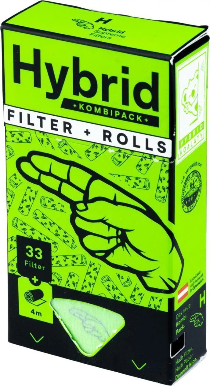 Hybrid Supreme Kombi mit Filter + Rolls 1 x 33 Filters + 4m Rolls