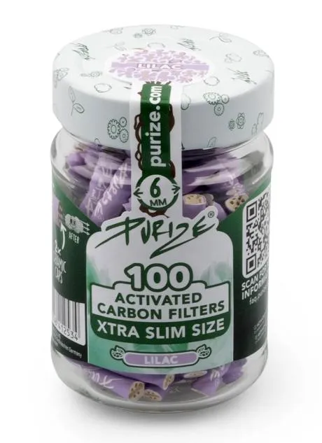 Purize Aktivkohl XT Slim 100er lila Gl 1 x 100 Filter