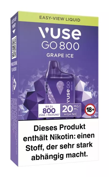 Vuse GO 800 (BOX) Grape Ice 20mg/ml Nikotin